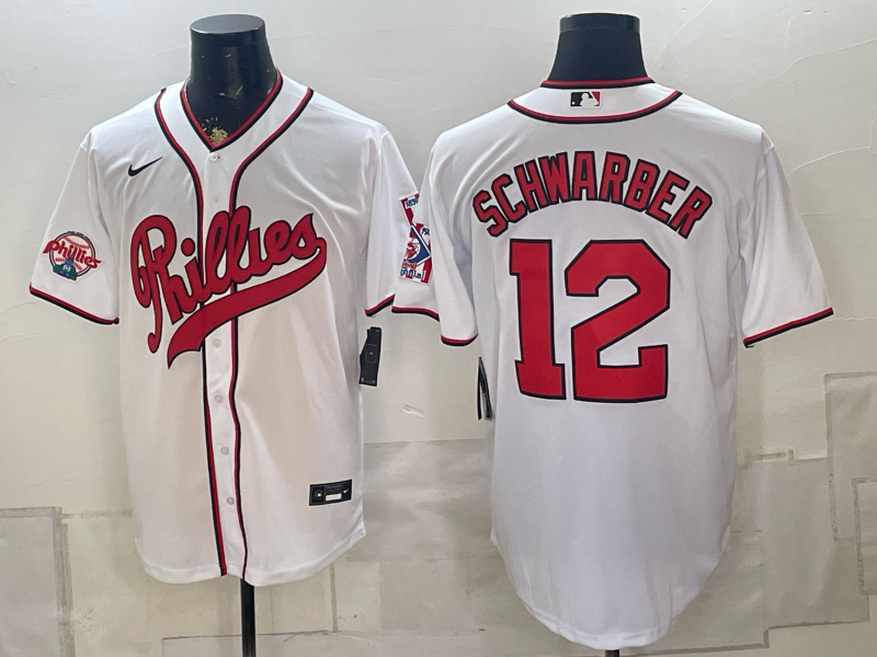 Men 2026 Philadelphia Phillies #12 Schwarber white Game Nike MLB Jerseys 0823003->philadelphia phillies->MLB Jersey